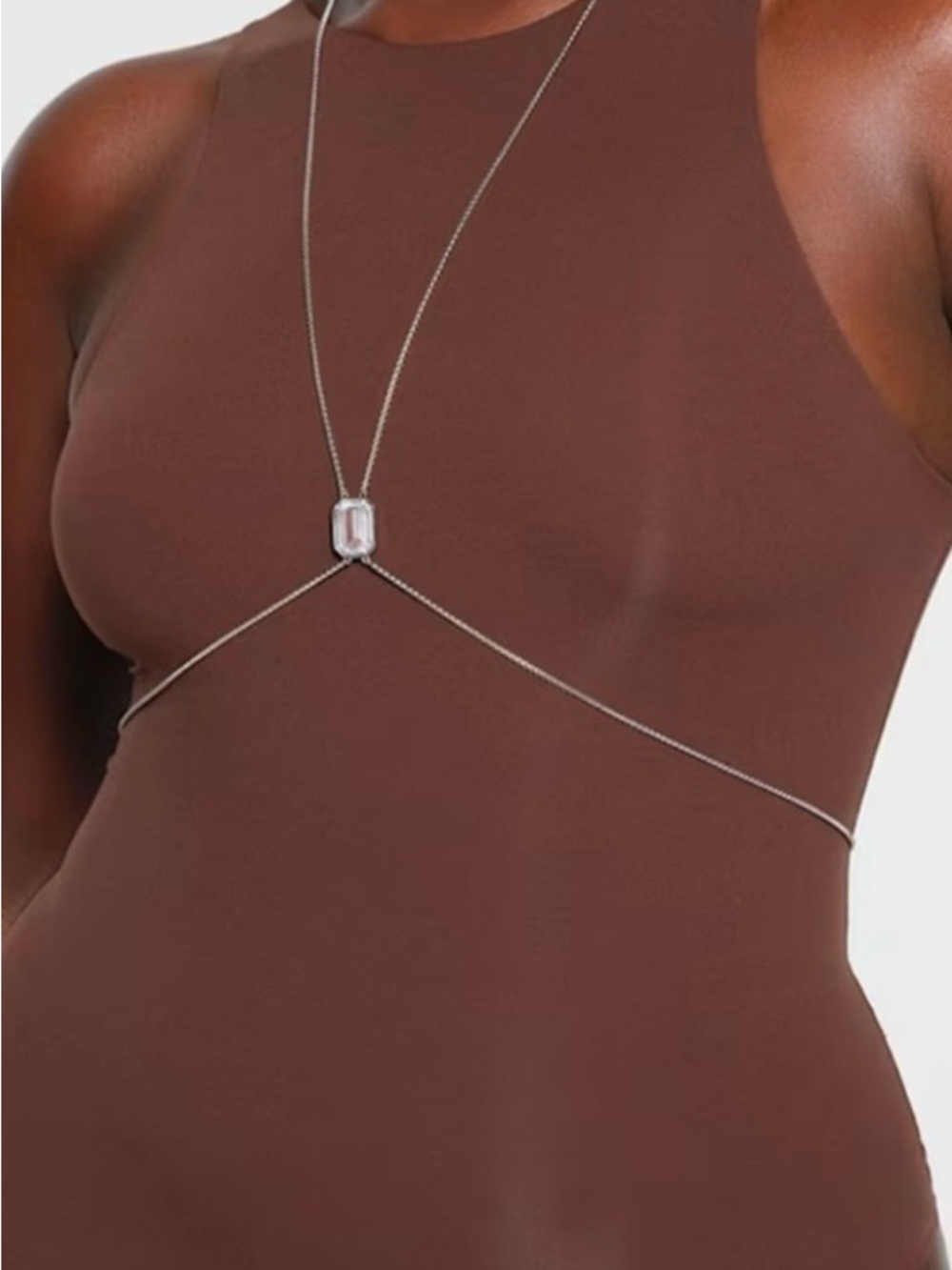 Swarovski Silver-Tone  Crystal Body Chain The epitome of opulence,